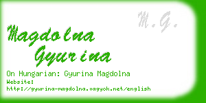 magdolna gyurina business card